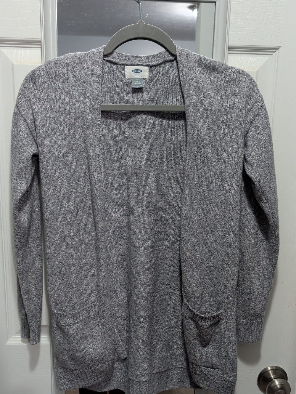 Old Navy Gray Open-Front Knit Cardigan